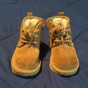 UGG Tan Kids Boots with Cozy Lining